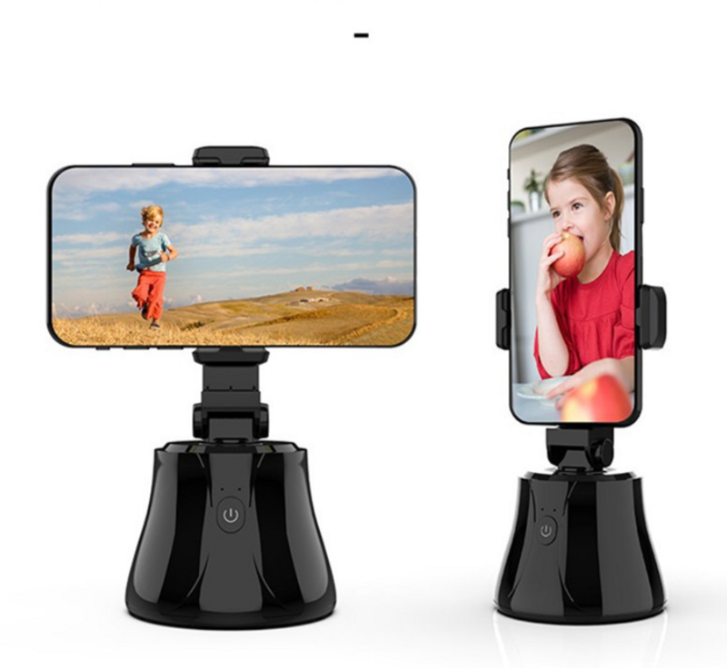 360 Intelligent Following Head Face Recognition Auto-tracking Shooting Camera Phone Holder Photo Black Desktop