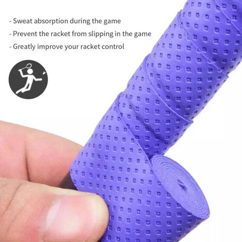 1 pz Tennis Grip Tape Sweatband antiscivolo assorbimento degli urti comode canne da pesca Badminton Training Overgrip accessori