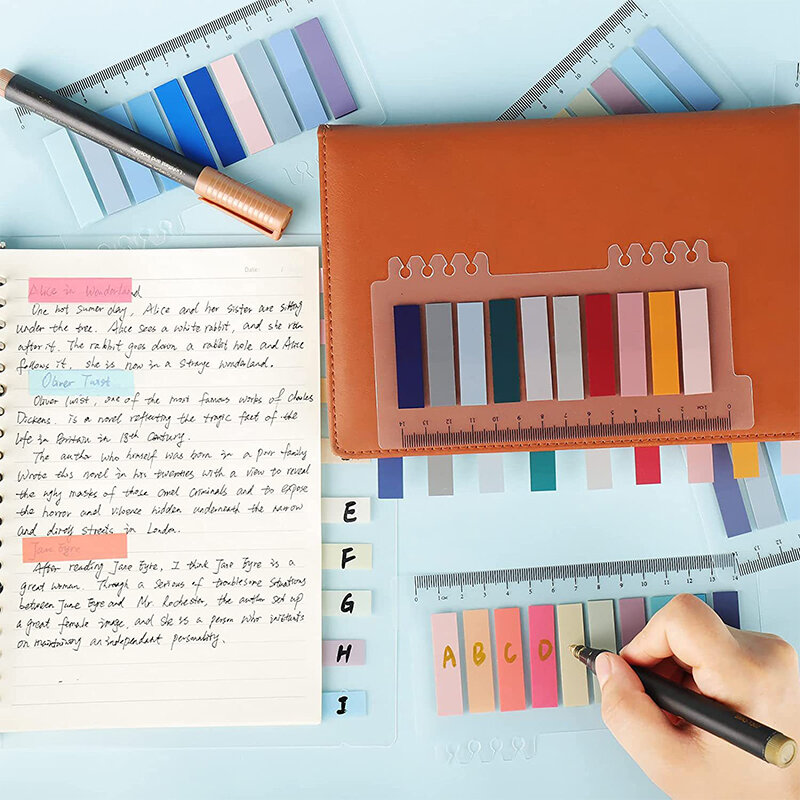 Morandi-marcapáginas de notas adhesivas, marcadores de color caramelo Kawaii, tira de índice de páginas para cuaderno, escuela y oficina, 200 piezas