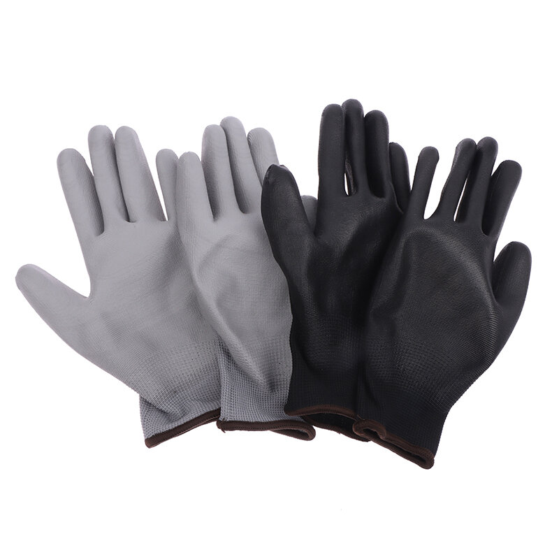 1 Paar Sicherheits arbeit anti statische Handschuhe pu beschichtete Handflächen handschuhe Unisex atmungsaktive rutsch feste Reparatur handschuhe Tischler zubehör