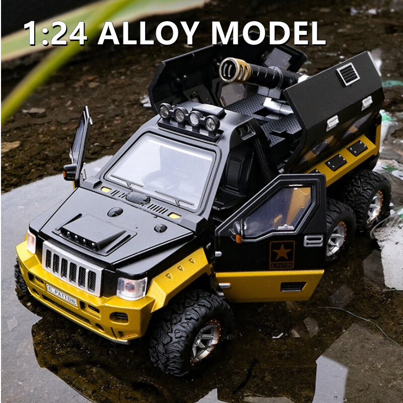 子供用の装甲車モデル,おもちゃ,オフロード車,防爆タンク,ギフト,1:24