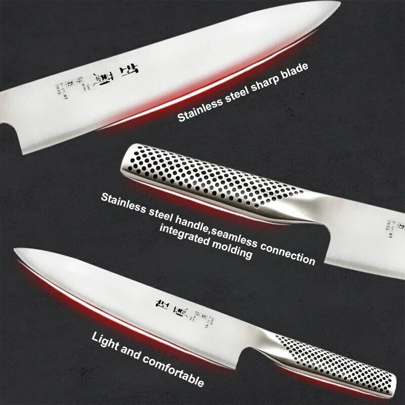 ステンレス鋼のシェフのナイフ,刺身用,日本の三徳包丁,肉カッター,野菜スライス,家庭用