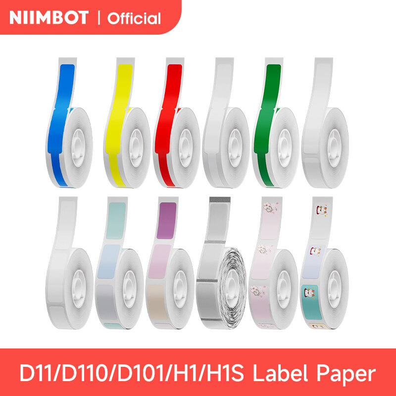 Niimbot D11 D110 D101 미니 열 라벨 프린터 용지, 방수 오일 방지 인쇄 라벨, 접착제 없음, 스크래치 방지 테이프 스티커