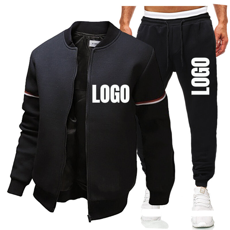 Jacken Jogginghose Männlichen Set Arm Streifen Mantel Hosen Männer der Trainingsanzug Casual Sportswear Beiläufigen Mode Neue männer Kleidung