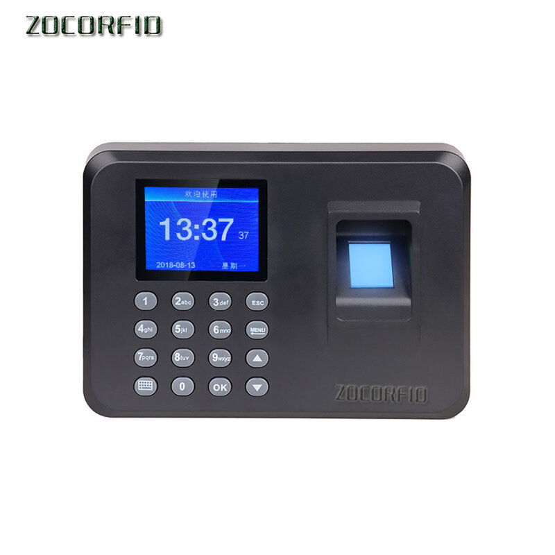 Machine de présence par empreintes digitales, enregistreur Intelligent pour les employés, système de contrôle d'accès avec écran LCD de 2.4 pouces