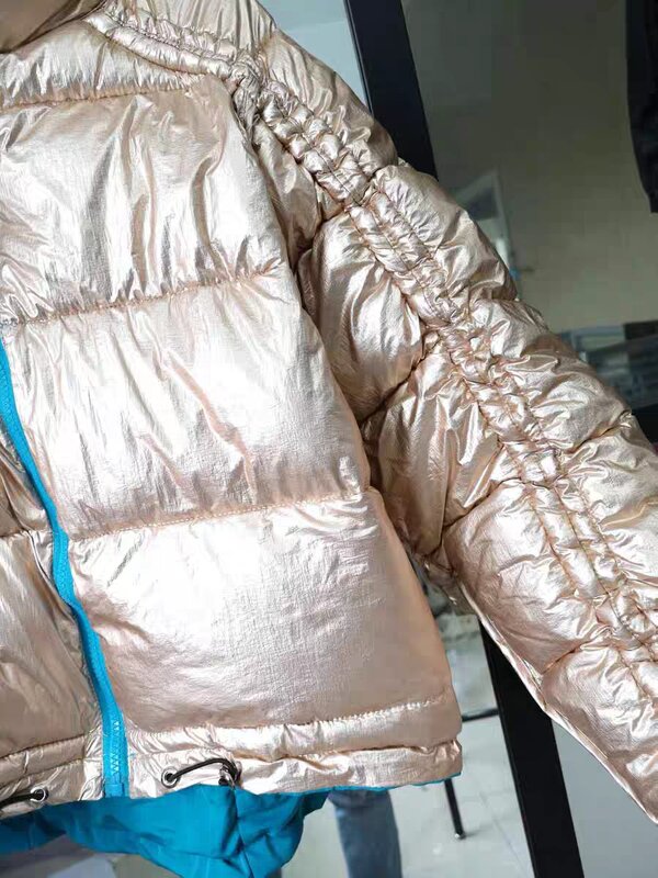 Manteau d'hiver de conception courte de mode d'usure double face pour les femmes vers le bas Jakcet CX-G-D-08A