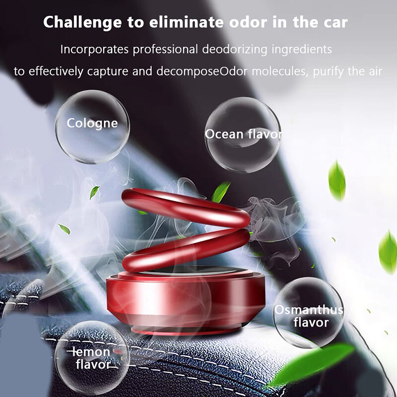 Автомобиль подвешенный вращающийся двойное кольцо ароматерапия на солнечной батарее ароматерапия автомобильные аксессуары Орнамент парфюм
