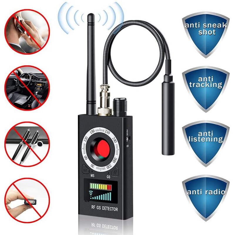 K18 Wireless Detector Camera RF Detector 1MHz-6.5GHz GSM Audio Bug Finder GPS Signal Lens RF Tracker Multi-function Anti Camera