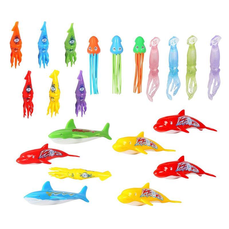 Juguetes de peces de conducción subacuática para niños, herramienta de entrenamiento acuático de natación interior y exterior, buceo, pulpo, peces de buceo acuático para niños