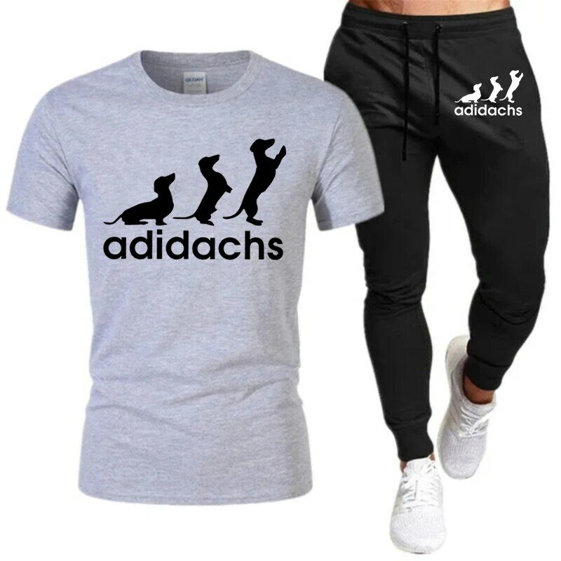 Men's T-shirt Sets Dachshund Dog Lover T Shirt Suits Graphic Shirts Jogging Pants Suit Oversized Tshirt Fashion Men Brand Shirts