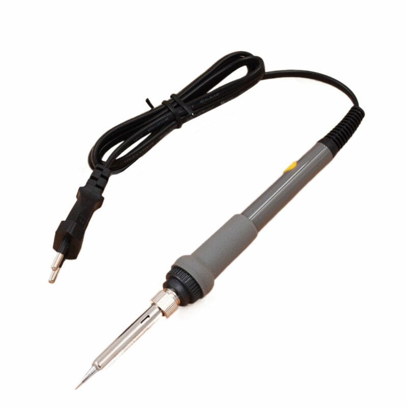 Solder besi Mini, alat perbaikan pengelasan pensil panas pegangan Mini listrik suhu dapat disesuaikan EU 60W