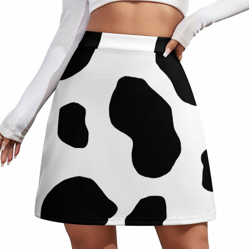 Minifalda con estampado de vaca para mujer, ropa de estilo coreano, ropa femenina, 2023