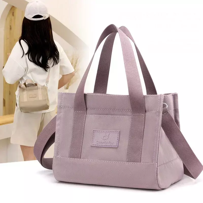 TOUB07 jednolity kolor wodoodporny nylonowe torby na ramię zakupy prosty spersonalizowany torba Crossbody damska modna torebka