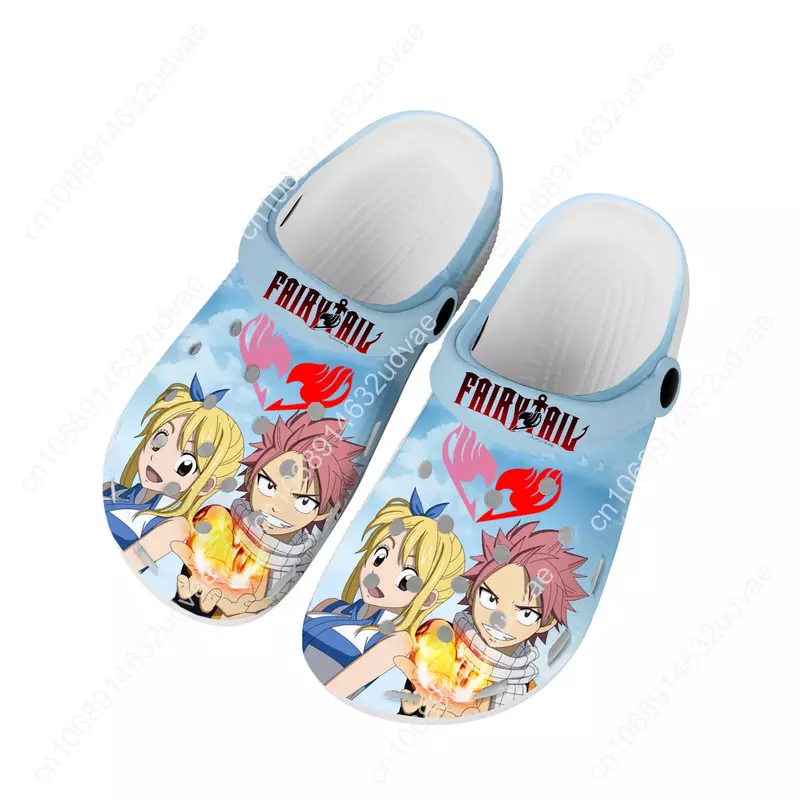 Anime f-fairy t-tail kartun Natsu Dragneel rumah bakiak kustom sepatu Air pria wanita remaja sepatu taman bakiak pantai lubang sandal