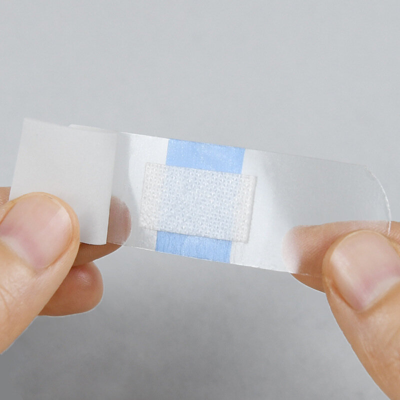Banda adhesiva impermeable transparente de PU para heridas, tiras médicas de yeso para deportes de baño, 120 piezas