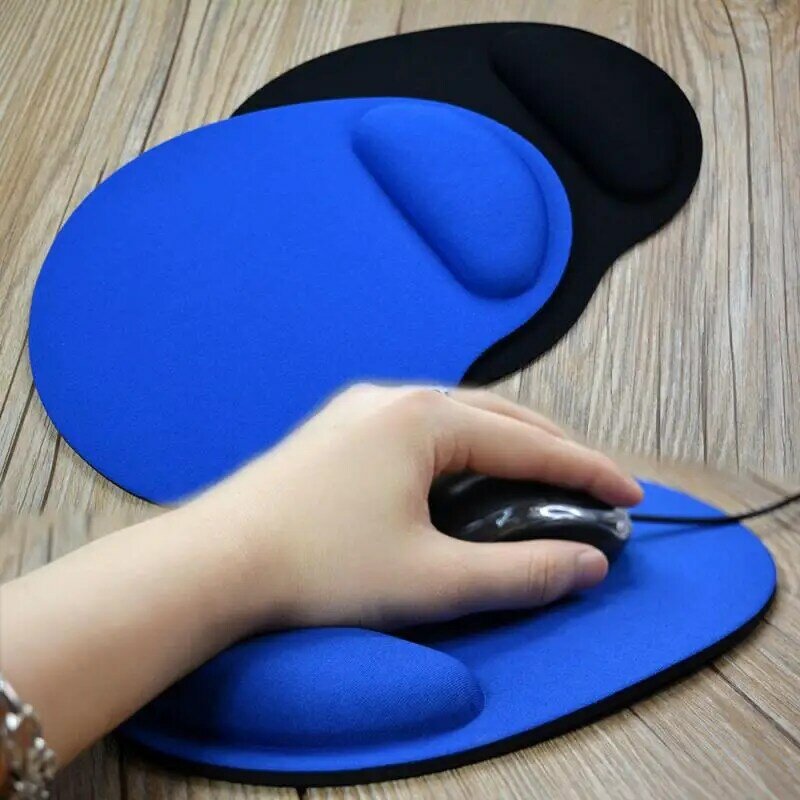 Tapis de souris ergonomique avec assistant de poignet, tapis d'ordinateur en caoutchouc antidérapant, surface de table, bracelet de souris, table de document solide