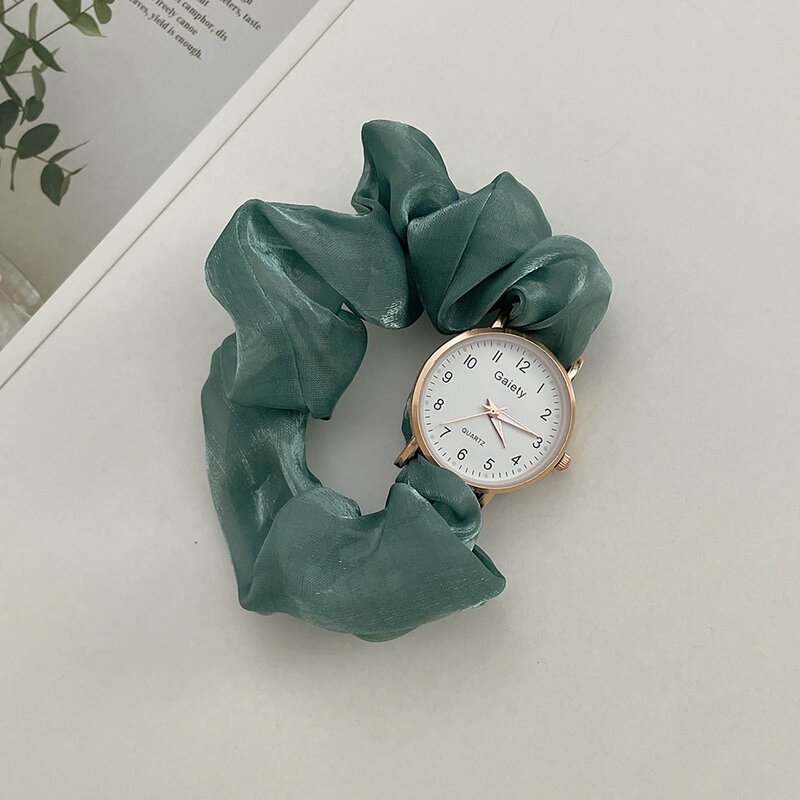 Reloj Digital con cinta para mujer, pulsera de cuarzo analógica, joyería femenina