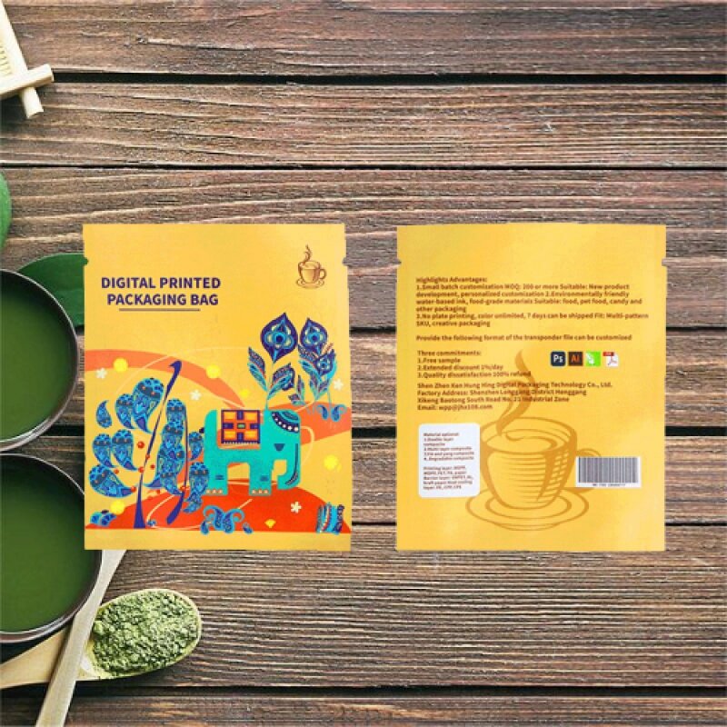Prodotto personalizzato, Logo personalizzato stampa termosaldatura pacchetto portatile bustina di tè laminata per uso alimentare carta Kraft gocciolamento Mini tè Sach
