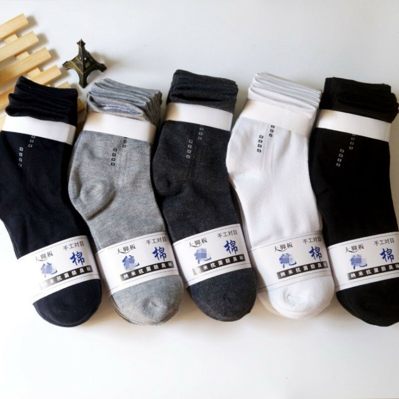 Calcetines clásicos de algodón para hombre, calcetín informal, cómodo, para negocios, Primavera, otoño e invierno, 10 pares por lote
