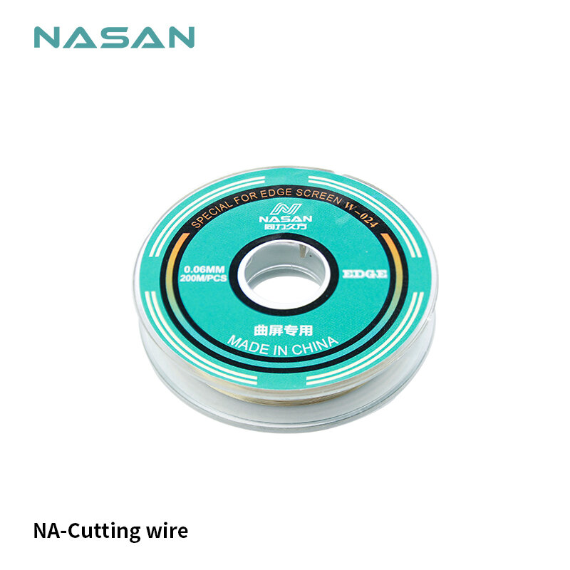 Fio de corte Nasan-Alloy para separação do painel LCD do telefone móvel, dureza alta, fio de aço especial, ferramentas do reparo, 100m, 200m