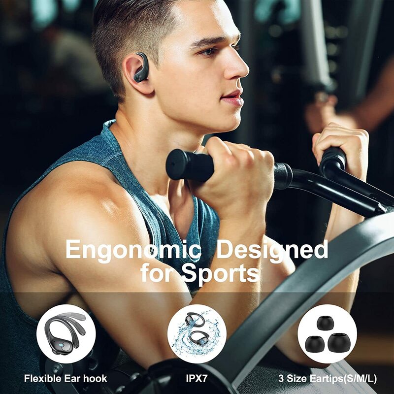 BX30 Earphones TWS Bluetooth 5.3 Wireless Sports Headphones LED Digital Display HiFi Stereo Noise Reduction Earbuds with HD Mic
