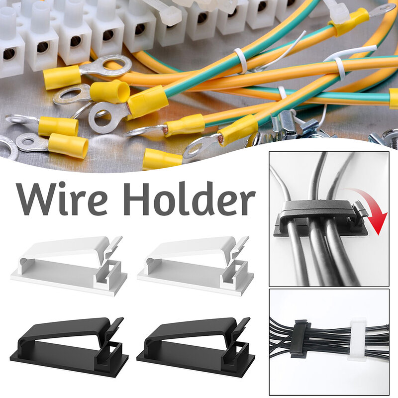 2/4/10pcs Plastic Cable Manager Kit Large Capacity Charging Cable Organiser For Neworks Cable
