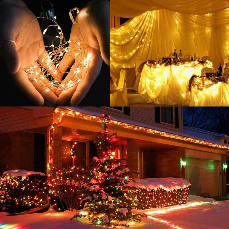 LED 요정 조명 스트링, 휴일 야외 커튼 화환 조명, 가정 장식품, 크리스마스 트리, 웨딩 파티 장식 선물, 3m