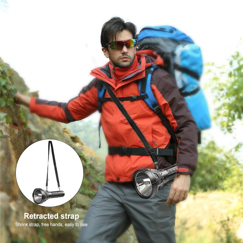 야외 핸드 헬드 P50 손전등 USB 충전식 전술 LED 플래시 라이트 방수 토치 랜턴 캠핑 강력한 플래시 조명