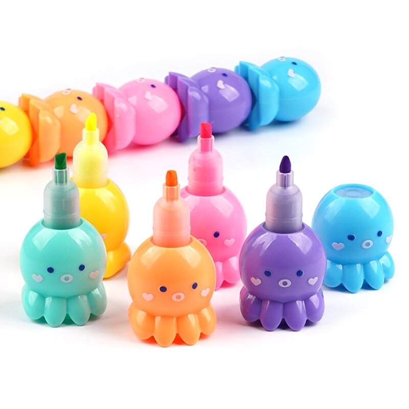 New Octopus Highlighters Pastel Color for Party Goody Bag Fillers School Incentives