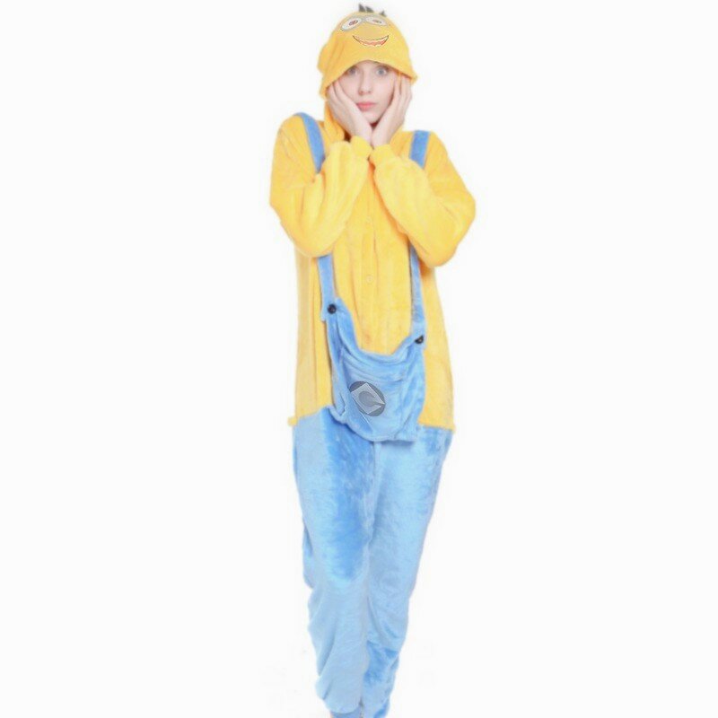 بيجامة بغطاء رأس من الفانيلا للأم والطفل ، اللون الأزرق والأصفر ، ملابس تنكرية دافئة ، حفلة الأعياد ، ملابس منزلية ، بذلة متناسقة