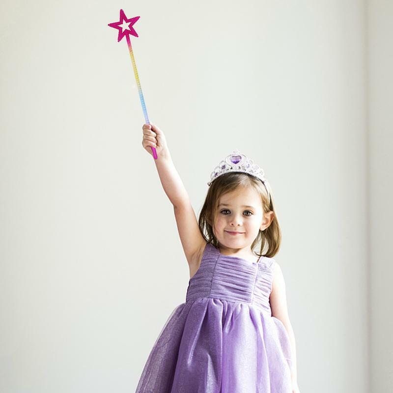 Varinha mágica estrela de cinco pontas, varinha mágica, engraçado, criativo, engraçado, adequado para pequenas princesas