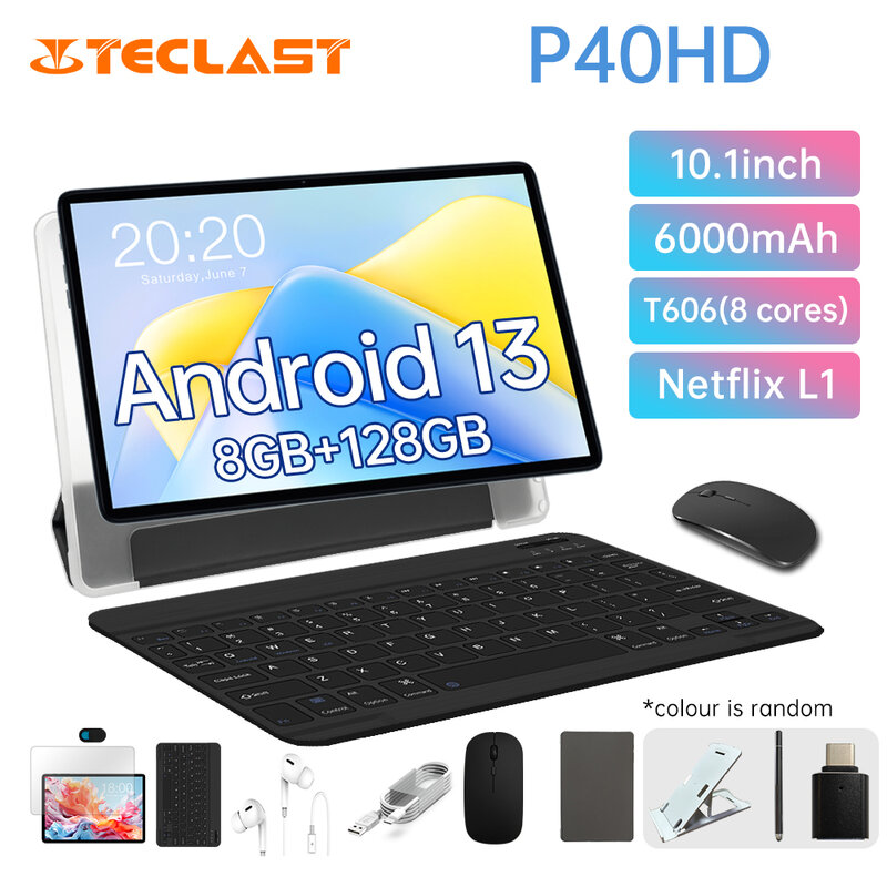 Teclast-P40HD 2024タブレット、unisoc t606、8コア、16GB、8GB 8GBデュアルSIMルテ、bt 5.0、10.1 "ram、128GB rom、1920 x 1200ips、wfi5g、4g