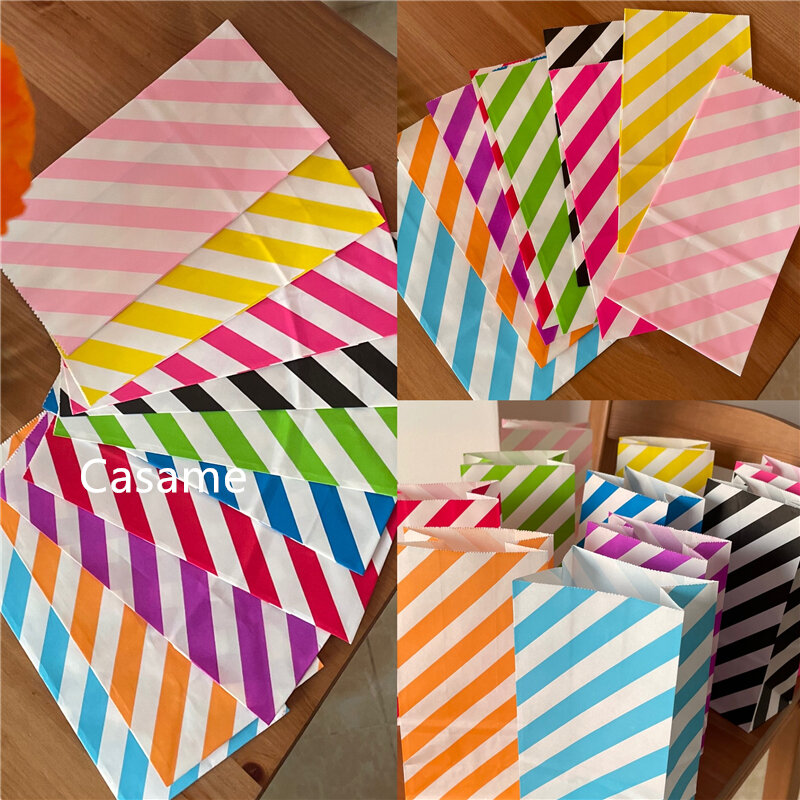 Многоцветный новый бумажный мини-пакет в горошек, 18x9x6 см
