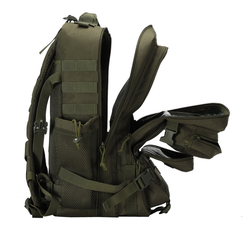 Mochila tática militar com bolso de garrafa, saco do exército, Outdoor Caminhadas Pack, mochila de escalada impermeável, Camping Mochila, 45L