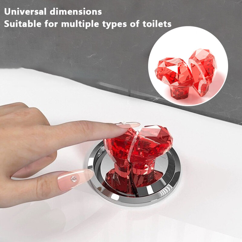 1 Paar Liebe Herz Toilette Tank Knopf verbessert Mehrzweck-Toilette Druckknopf Ersatz Press werkzeug für Frauen mit Maniküre