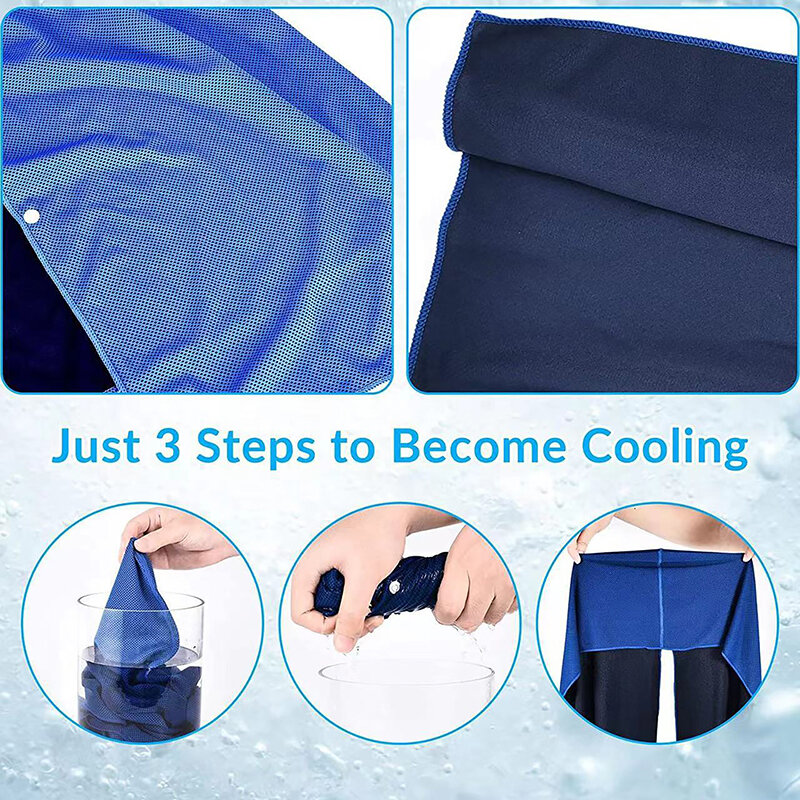 Sudadera con capucha refrescante, toalla de absorción de sudor, protección solar Extra suave, secado rápido, envoltura para el cuello, suministros deportivos