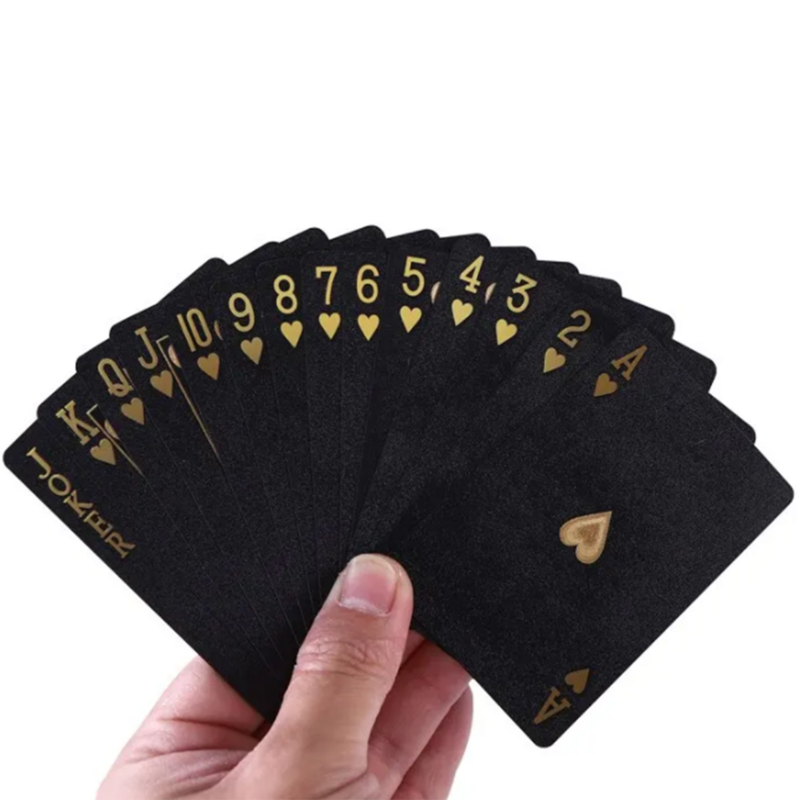 Color Rose Black Gold Playing Card Game Card Group Waterproof Poker Suit Magic Dmagic Package Board Game Gift Collection