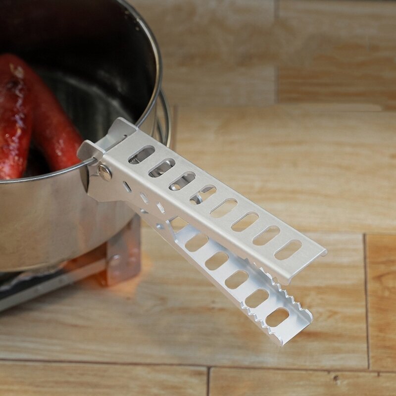 Pinzas para ollas con Clip para cacerola caliente aleación aluminio, pinzas con Clip para anticaliente