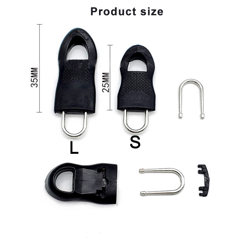 5/10 części wymienne do komputera suwak Pull ściągacz koniec Fit liny Tag odzież Zip Fixer zepsuta klamra Zip przewód Tab dla bagażu plecak