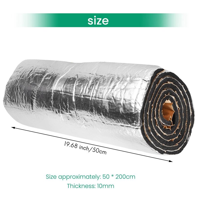 50X200cm Sound Deadener Car Insulation Bloack Heat&Sound Thermal Proofing Pad Auto Accessories Parts For Automobiles