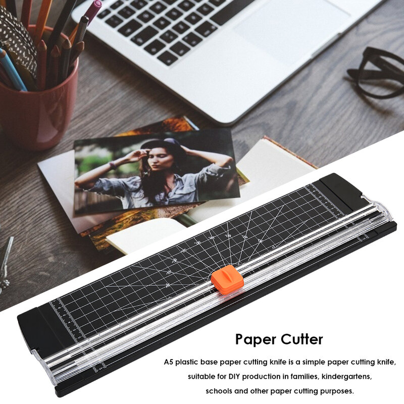 A4/A5 Paper Cutting Guillotine Paper Cutter with Pull-out Ruler for Photo Trimmers Scrapbook Lightweight Cutting Mat Machine