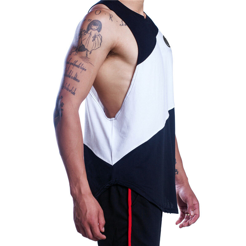 2023 Zomer Ademend Cool Gevoel Gym Bodybuilding Casual Losse Tanktops Mannen Workout Mouwloze Mode Hiphop Streetwear