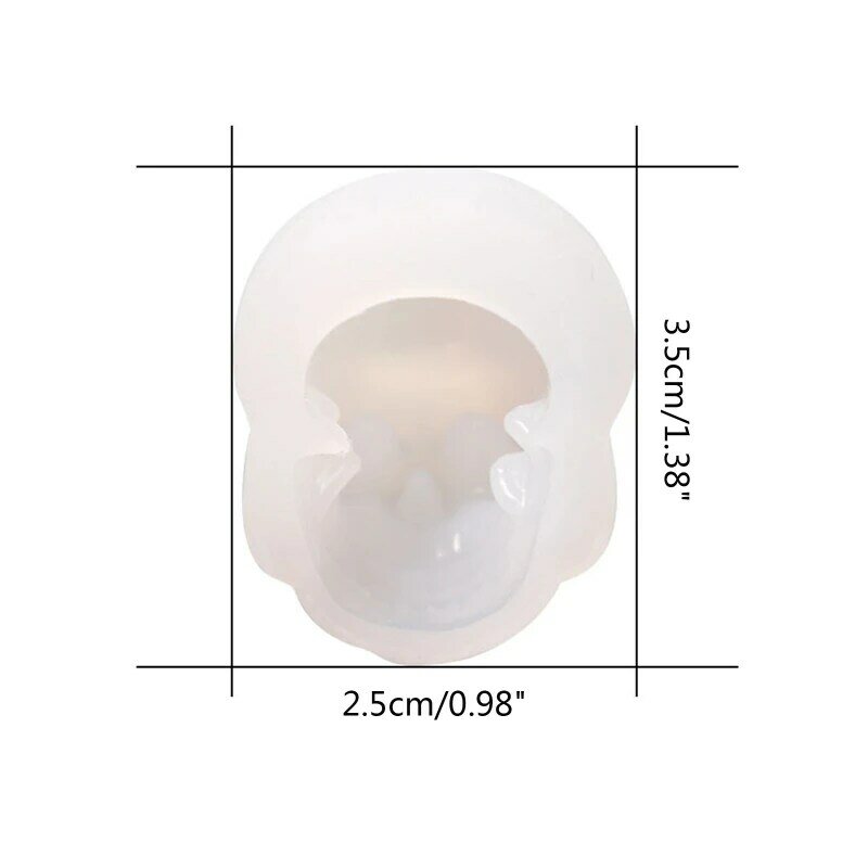 652F czaszka brelok UV przezroczysta żywica epoksydowa formy ręcznie robione ozdoby bransoletka wisiorek silikonowe formy DIY rzemiosło biżuteria naszyjnik formy