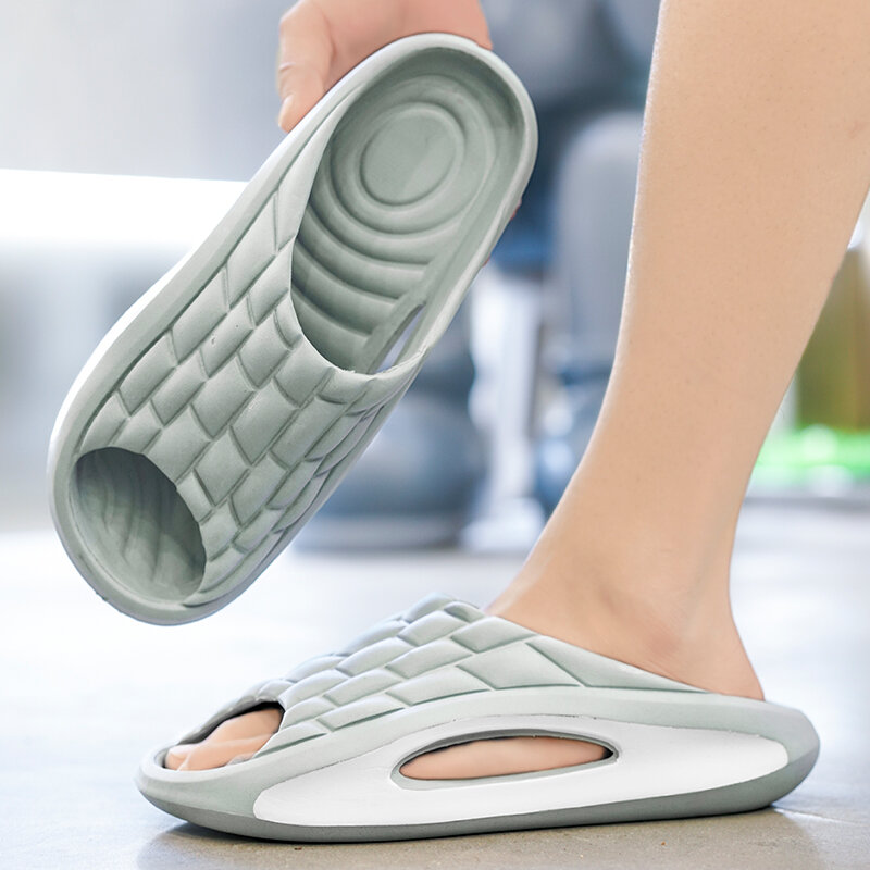 Zapatillas de EVA de alta elasticidad para hombre y mujer, Sandalias cómodas y suaves de fondo grueso, zapatos de playa de verano, a la moda