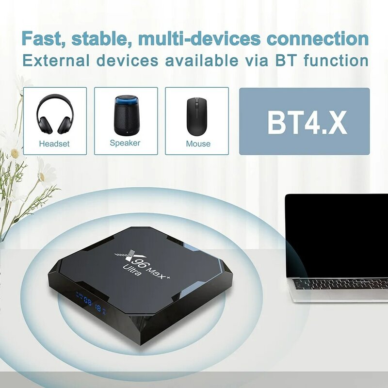X96Max Plus ультра Смарт ТВ-бокс Android 11 Amlogic S905X4 4 Гб 64 Гб ТВ-бокс 8K Wifi BT X96 Max медиаплеер 4 ГБ 32 ГБ телеприставка