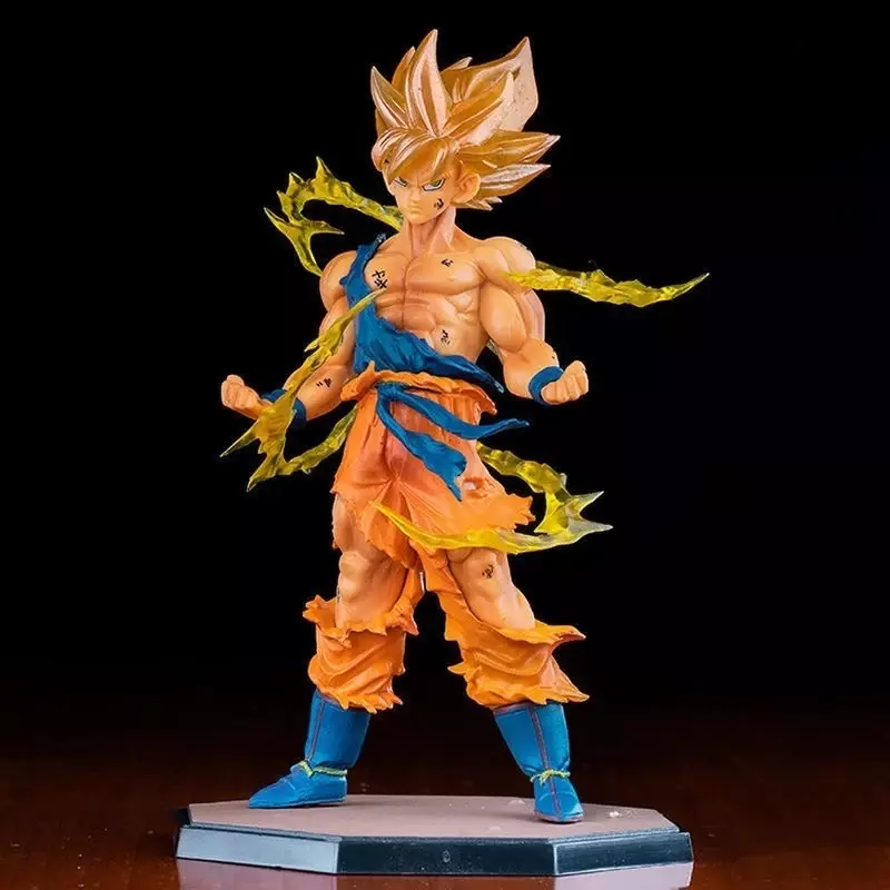 Figur Anime 16cm Son Goku Super Saiyan Anime Dragon Ball Goku DBZ figur aksi Model hadiah patung koleksi untuk anak-anak