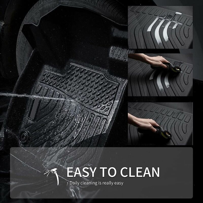 Floor Mats for 2013-2018 Lexus ES350,All-Weather TPE Rubber Car Floor Mats Waterproof Odorless Anti-Slip 1st & 2nd Row Black