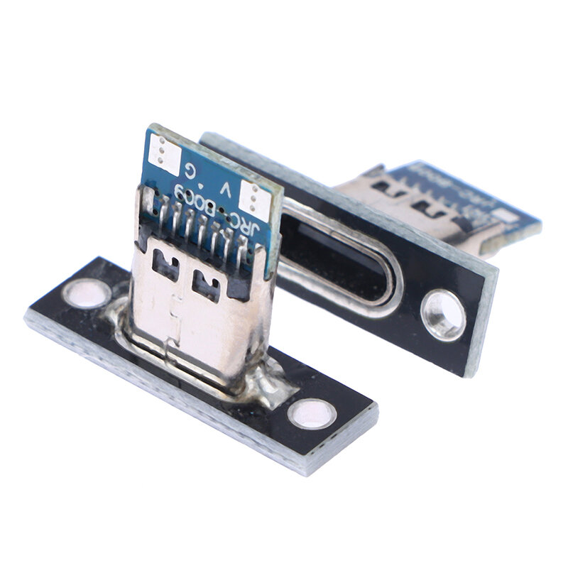 10pcs USB 3.1 Type C Socket With Screw fixing plate Type-C USB Jack 3.1 Type-C 2Pin 4Pin Female Connector Jack Charging Port