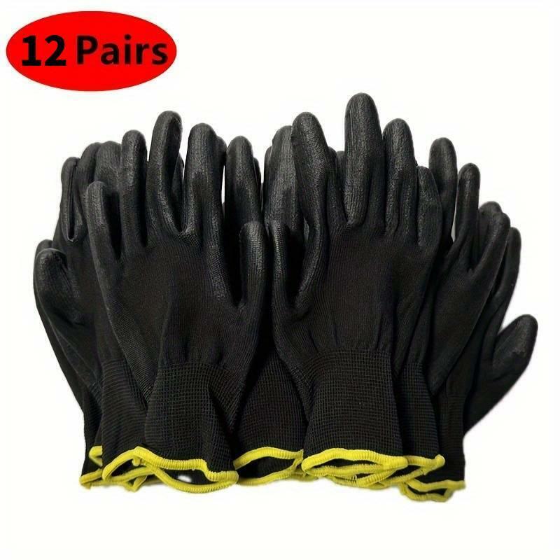 12-36 pasang sarung tangan kerja dilapisi keselamatan nitril, sarung tangan PU dan sarung tangan kerja mekanik lapis telapak tangan, mendapatkan CE EN388