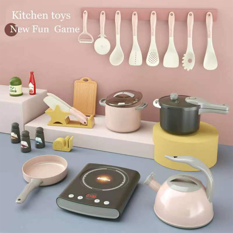Brinquedo de cozinha de plástico de simulação infantil, corte de legumes, jogo DIY, refeição, quebra-cabeça, presente infantil